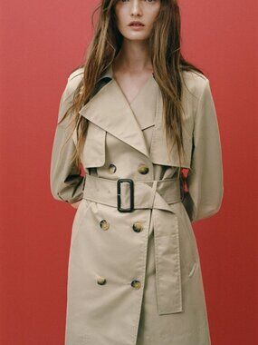 ZARA Trench Coat Belted, Sz XS